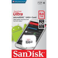 SanDisk Ultra microSDXC - Karta pamięci 64 GB Class 10 UHS-I 100MB/s z adapterem