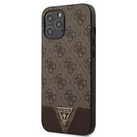 Guess 4G Triangle Collection - Etui iPhone 12 Pro Max (brązowy)