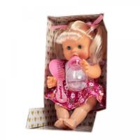 Bambolina - Lalka sikająca 26 cm z grzebieniem i butelką