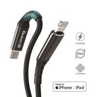 Crong Armor Link – Kabel MFi z USB-C na Lightning w oplocie 150cm (czarny) Crong Armor Link – Kabel MFi z USB-C na Lightning w oplocie 150cm (czarny)