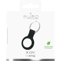 PURO ICON Case - Silikonowy brelok do Apple AirTag (czarny)