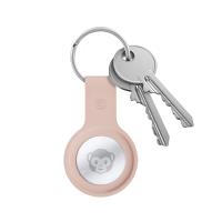 Crong Silicone Case with Key Ring – Etui ochronne brelok do Apple AirTag (piaskowy róż)