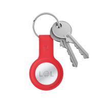 Crong Silicone Case with Key Ring – Etui ochronne brelok do Apple AirTag (czerwony)