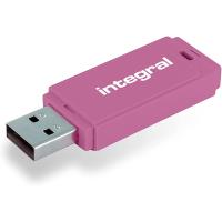 Integral Neon - Pendrive 64GB USB 3.0 (Różowy)