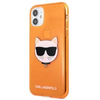 Karl Lagerfeld Choupette Head - Etui iPhone 11 (fluo pomarańczowy)