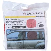 Dunlop - Osłona przeciwsłoneczna na boczne szyby samochodu 36x44 cm 2 szt. (czerwony) 