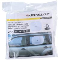 Dunlop - Osłona przeciwsłoneczna na boczne szyby samochodu 36x44 cm 2 szt. (biały) 