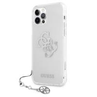 Guess 4G Big Logo Charm - Etui iPhone 12 / iPhone 12 Pro (srebrny charms)
