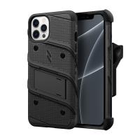 ZIZO BOLT Series - Pancerne etui iPhone 13 Pro Max ze szkłem 9H na ekran + uchwyt z podstawką (czarny) ZIZO BOLT Series - Pancerne etui iPhone 13 Pro Max ze szkłem 9H na ekran + uchwyt z podstawką (czarny)