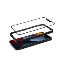 Crong Anti-Bacterial 3D Armour Glass – Szkło hartowane 9H na cały ekran iPhone 14 / iPhone 13 / iPhone 13 Pro + ramka instalacyjna