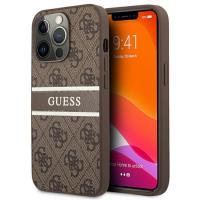 Guess 4G Printed Stripe - Etui iPhone 13 Pro Max (brązowy)