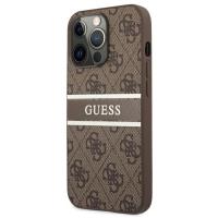 Guess 4G Printed Stripe - Etui iPhone 13 Pro Max (brązowy)