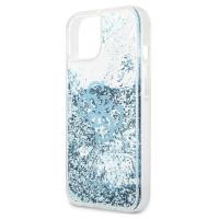Guess Liquid Glitter 4G Big Logo - Etui iPhone 13 (niebieski)