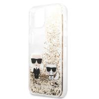 Karl Lagerfeld Liquid Glitter Karl & Choupette - Etui iPhone 13 (złoty)