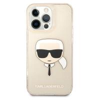 Karl Lagerfeld Karl’s Head Glitter - Etui iPhone 13 Pro Max (złoty)