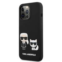Karl Lagerfeld Slilicone Karl & Choupette - Etui iPhone 13 Pro Max (czarny)