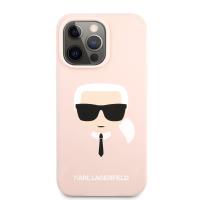 Karl Lagerfeld Silicone Ikonik Karl`s Head - Etui iPhone 13 Mini (różowy)
