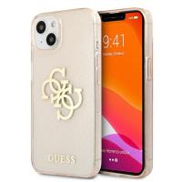 Guess Glitter 4G Big Logo - Etui iPhone 13 mini (złoty)
