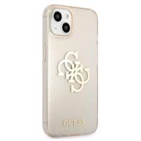 Guess Glitter 4G Big Logo - Etui iPhone 13 mini (złoty)