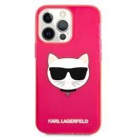 Karl Lagerfeld Choupette Head - Etui iPhone 13 Pro (fluo różowy)