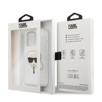 Karl Lagerfeld Karl's Head Glitter - Etui iPhone 13 Pro (srebrny)