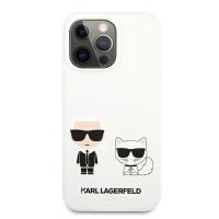 Karl Lagerfeld Silicone Karl & Choupette - Etui iPhone 13 Pro (biały)
