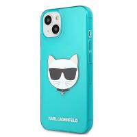 Karl Lagerfeld Choupette Head - Etui iPhone 13 mini (fluo niebieski)