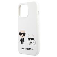 Karl Lagerfeld Silicone Karl & Choupette - Etui iPhone 13 Pro Max (biały)