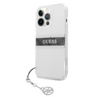 Guess 4G Stripe Grey Charm - Etui iPhone 13 Pro (przezroczysty)