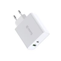 Crong Dual-Port Travel Charger – Ładowarka sieciowa USB-A + USB-C Power Delivery 45W (biały) Crong Dual-Port Travel Charger – Ładowarka sieciowa USB-A + USB-C Power Delivery 45W (biały)