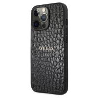 Guess Croco Stamp Lines - Etui iPhone 13 Pro (czarny)