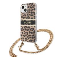 Guess Leopard Gold Stripe Crossbody - Etui iPhone 13