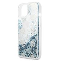 Guess Peony Liquid Glitter - Etui iPhone 13 (niebieski)