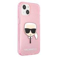 Karl Lagerfeld Karl’s Head Glitter - Etui iPhone 13 Mini (różowy)