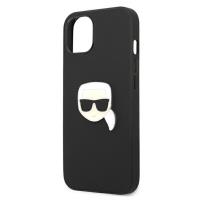 Karl Lagerfeld PU Leather Karl's Head Metal - Etui iPhone 13 mini (czarny)