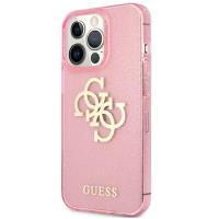 Guess Glitter 4G Big Logo - Etui iPhone 13 Pro (różowy)