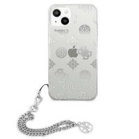 Guess Peony Chain Handle - Etui iPhone 13 (srebrny)