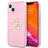 Guess Glitter 4G Big Logo - Etui iPhone 13 (różowy)