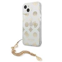 Guess Peony Chain Handle - Etui iPhone 13 mini (złoty)