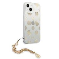 Guess Peony Chain Handle - Etui iPhone 13 mini (złoty)