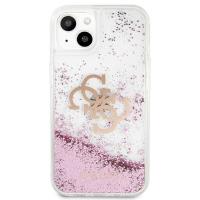 Guess Liquid Glitter 4G Big Logo - Etui iPhone 13 mini (różowy)