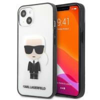 Karl Lagerfeld Ikonik Karl - Etui iPhone 13 mini (przezroczysty / czarna ramka)